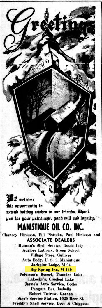 Big Spring Tavern (Big Spring Inn & Zoo) - Dec 21 1963 Christmas Ad (newer photo)